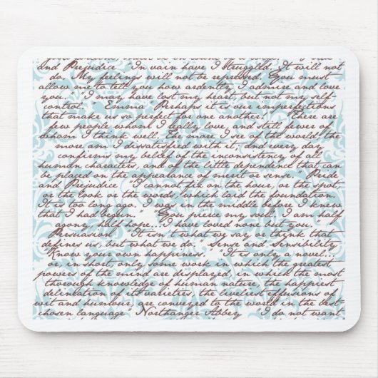 Jane Austen Damask Muismat (Voorkant)