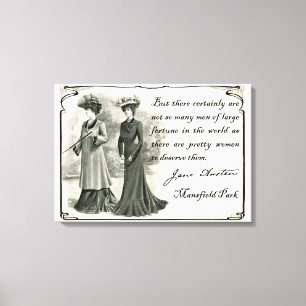 Jane Austen:  damescanvas Canvas Afdruk