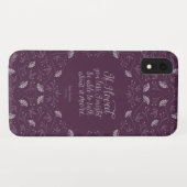 Jane Austen Emma Book Paars Floral Love Quote Case-Mate iPhone Case (Achterkant (horizontaal))