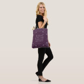 Jane Austen Emma Book Paars Floral Love Quote Tote Bag (Op model)
