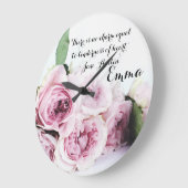 Jane Austen Emma Book Quote Pink Rose Floral Grote Klok (Hoek)