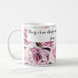 Jane Austen Emma Book Quote Pink Rose Floral Koffiemok