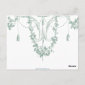 Jane Austen Emma citeert  blauw gestreept  Briefkaart (Achterkant)