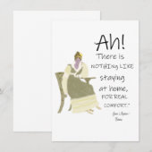 Jane Austen Emma Home Comforts Quote Kaart (Voorkant / Achterkant)