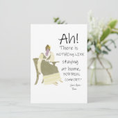 Jane Austen Emma Home Comforts Quote Kaart (Staand voorkant)