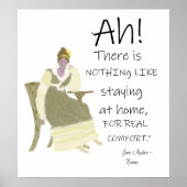 Jane Austen Emma Home Comforts Quote Poster (Voorkant)