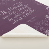 Jane Austen Emma Paars Floral Love Quote Sherpa Deken (3/4)