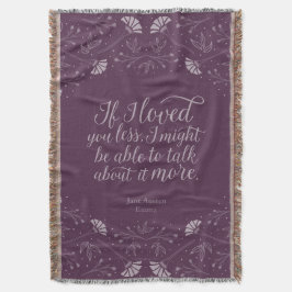 Jane Austen Emma Paarse Bloemliefde Citaat Deken