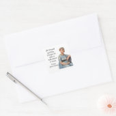 Jane Austen Emma quote Vierkante Sticker (Envelop)