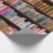 Jane Austen en antiek boekenplank Cadeaupapier (Hoek)