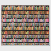 Jane Austen en boekenplankverlooppapier Cadeaupapier (Vlak)