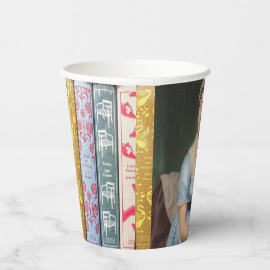 Jane Austen en haar romans Papieren bekers (Rechts)