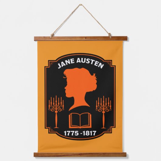 Jane Austen Engelse romanschrijfster Hangend Wandkleed (Voorkant)