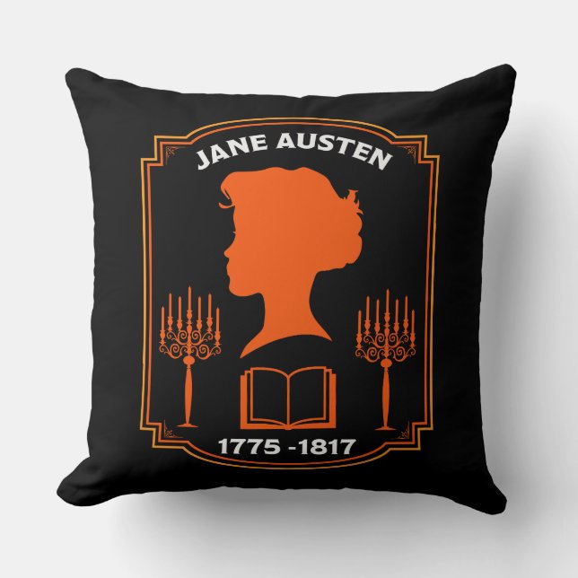 Jane Austen Engelse romanschrijfster Kussen (Voorkant)