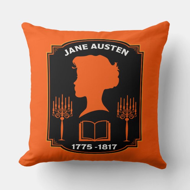 Jane Austen Engelse romanschrijfster Kussen (Voorkant)