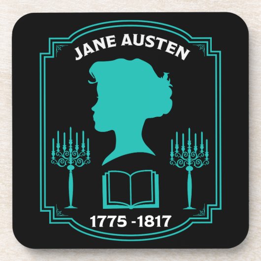 Jane Austen Engelse romanschrijver Bier Onderzetter (Voorkant)
