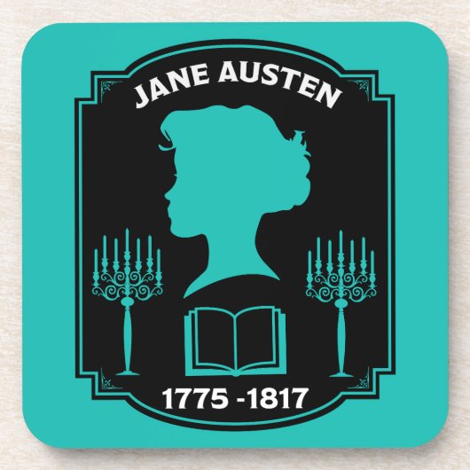 Jane Austen Engelse romanschrijver Bier Onderzetter (Voorkant)