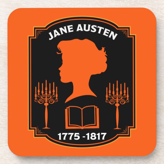 Jane Austen Engelse romanschrijver Bier Onderzetter (Voorkant)