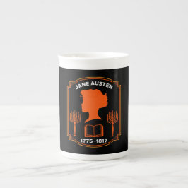 Jane Austen Engelse romanschrijver Porselein Kop