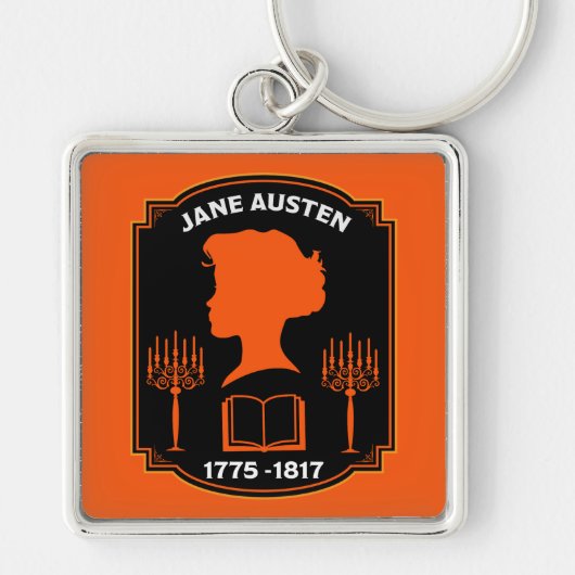 Jane Austen Engelse romanschrijver Sleutelhanger (Voorkant)