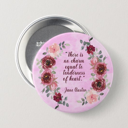 Jane Austen Er is geen Charm Quote Button (Voorkant /achterkant)