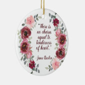 Jane Austen Er is geen Charm Quote Kerstmis Keramisch Ornament (Rechts)