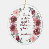 Jane Austen Er is geen Charm Quote Kerstmis Keramisch Ornament (Links)