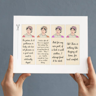 Jane Austen Famous Quotes Papier DIY Bladwijzer