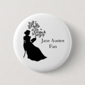 Jane Austen Fan pin Ronde Button 5,7 Cm (Voorkant)