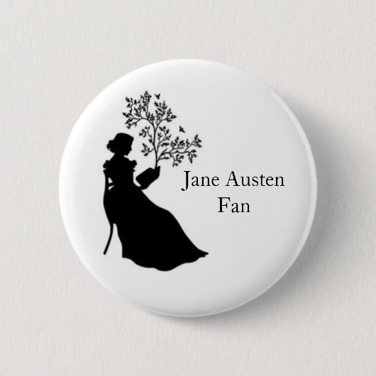 Jane Austen Fan pin Ronde Button 5,7 Cm (Voorkant)