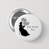 Jane Austen Fan pin Ronde Button 5,7 Cm (Voorkant /achterkant)