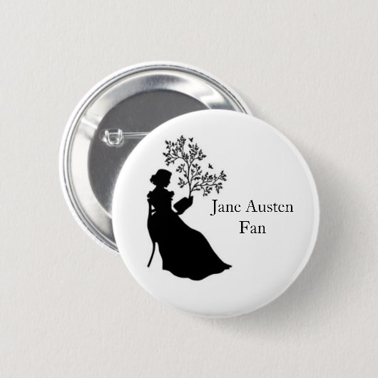 Jane Austen Fan pin Ronde Button 5,7 Cm (Voorkant /achterkant)