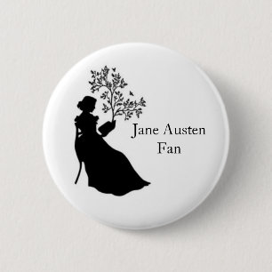 Jane Austen Fan pin Ronde Button 5,7 Cm