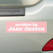 Jane Austen Favoriet Auteur Meisje Pastel Roze Bumpersticker (Op auto)