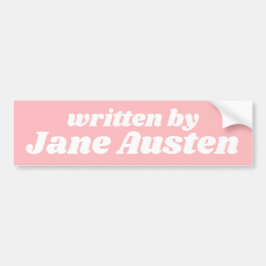 Jane Austen Favoriet Auteur Meisje Pastel Roze Bumpersticker
