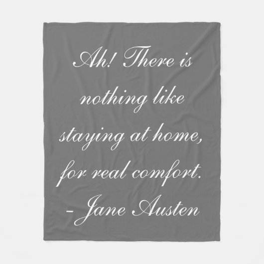 Jane Austen Fleece Blanket "Blijf thuis" (Voorkant)