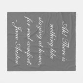 Jane Austen Fleece Blanket "Blijf thuis" (Voorkant (Horizontaal))