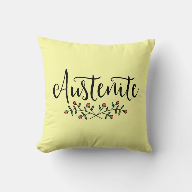 Jane Austen Floral Austenite Kussen (Voorkant)