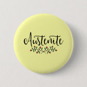 Jane Austen Floral Austenite Ronde Button 5,7 Cm (Voorkant)