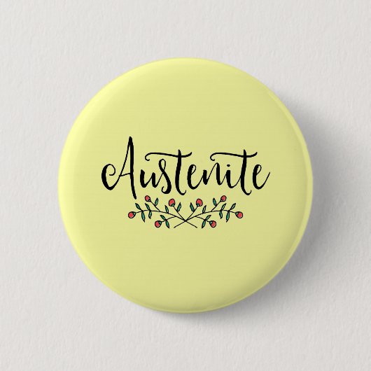 Jane Austen Floral Austenite Ronde Button 5,7 Cm (Voorkant)