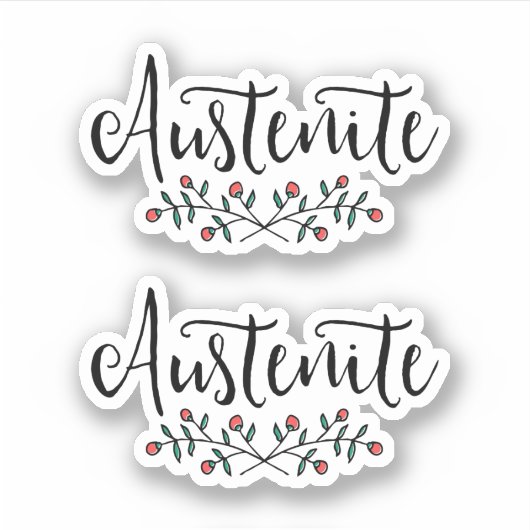 Jane Austen Floral Austenite Sticker (Voorkant)