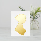 Jane Austen Folie Uitnodiging Briefkaart (Staand Voorkant)