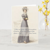 Jane Austen Follies Quote Kaart (Gele Bloem)