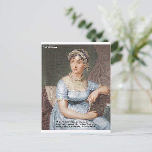 Jane Austen Friendship/Love/Balm Love Quote Gifts Briefkaart (Staand voorkant)