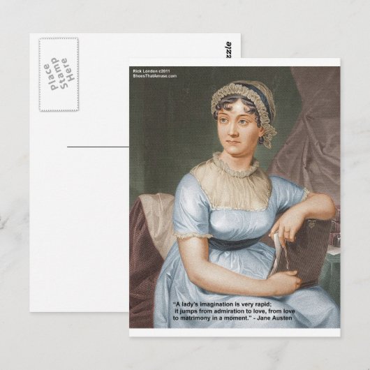 Jane Austen Friendship/Love/Balm Love Quote Gifts Briefkaart (Voorkant / Achterkant)