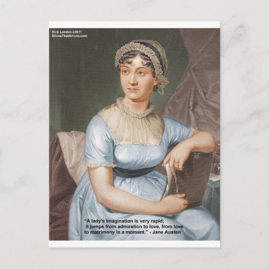 Jane Austen Friendship/Love/Balm Love Quote Gifts Briefkaart (Voorkant)