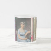 Jane Austen Frosted Glass Coffee Mug Matglas Koffiemok (Center)