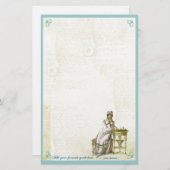 Jane Austen Geïnspireerd Custom Stationery Briefpapier (Voorkant / Achterkant)