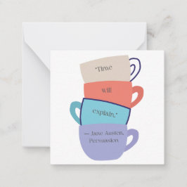 Jane Austen geïnspireerde Note Kaart Notitiekaartje