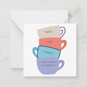 Jane Austen geïnspireerde Note Kaart Notitiekaartje